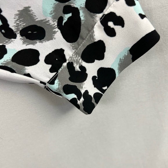 Christian Siriano For Lane Bryant Blouse Womens 22/24 Leopard Animal Print - Picture 2 of 12